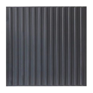 Imagem de 2,5 m² Kit C/ 10 Placas 3d 51x51 Revestimento Parede com Relevo Painel 3d Ripado(Preto/Sem adesivo)