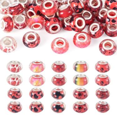 Imagem de 30 peças de contas grandes de resina transparente contas europeias Rondelle espaçadores soltos para canetas com miçangas, decoração de chaveiros, pulseira faça você mesmo, pulseira, joias, 14 x 8,5 mm