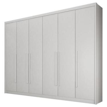 Imagem de Guarda Roupa Casal Bragança 6 Portas 8 Gavetas Neve  Novo Horizonte