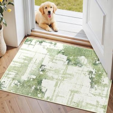 Imagem de Castage Tapetes pequenos 5 x 7 cm verde para entrada, banheiro, cozinha, entrada, tapete antiderrapante