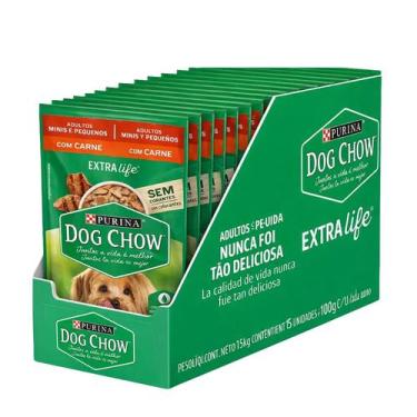 Imagem de Ração úmida Dog Chow Sabores Variados para Cães 15x100 g - Dogchow, Ca
