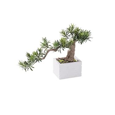 Imagem de Plantas falsas/plantas falsas, planta verde artificial, pinheiro, vaso de plantas artificiais, bonsai, sala de chá, escritório, estilo japonês, pequenos ornamentos de bonsai 30 cm, plantas artificiais