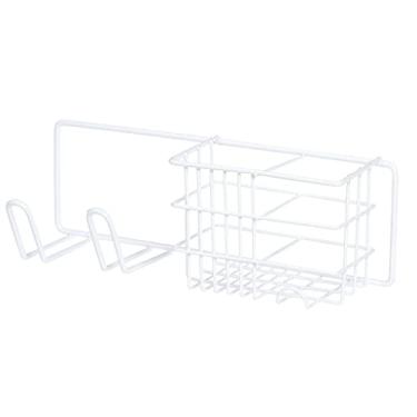 Imagem de Suporte de secador de cabelo de ferro forjado de parede rack de secador de cabelo simples multifuncional rack de secador de cabelo prateleira de banheiro rack de armazenamento de secador de cabelo