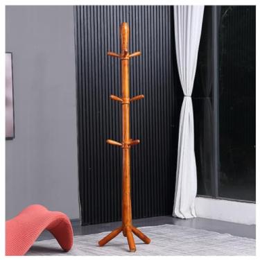 Imagem de SLGGPJBU Cabideiro de madeira com 9 ganchos para bolsa de mão, suporte resistente para cabide para entrada, corredor, entrada