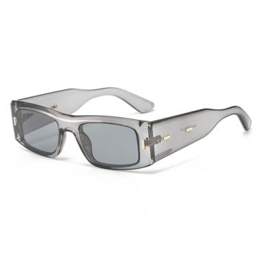 Imagem de Óculos de Sol UV400 - Cores Candy Punk, Hastes Largas, Estampa de Leopardo em Cores Contrastantes, para Homens e Mulheres, Esportes ao Ar Livre, Corrida, Ciclismo, Lentes Cinza Transparente