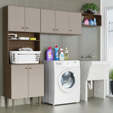 Imagem de Kit Área de Serviço Lavanderia 235cm Gourmet Madesa