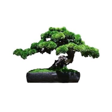 Imagem de Plantas falsas para sala de estar, sala de chá, decoração de mesa, micropaisagismo, simulação, vegetação, bonsai, decoração interna de pinheiros, decoração