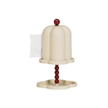 Imagem de Capa de plástico retrô prática para caixa de lenços para casa, sala de estar, mesa de café, organizador de caixa de lenços (branco)