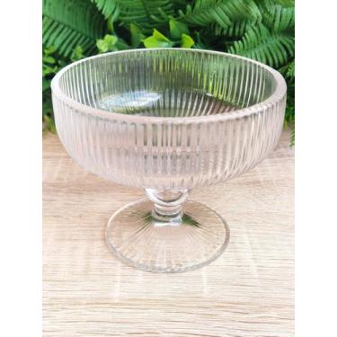 Imagem de Conjunto com 6 Taças para Sobremesa de Vidro Canelado 320 ml - Gamma