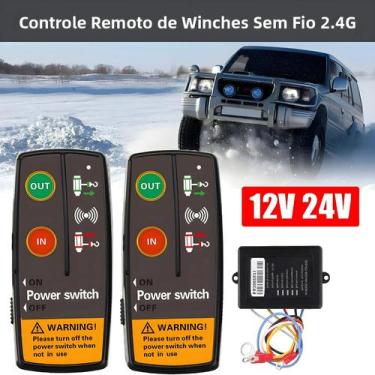 Imagem de Controlador De Guincho Elétrico Sem Fio 12V 24V Para Jeep off Road 4x4