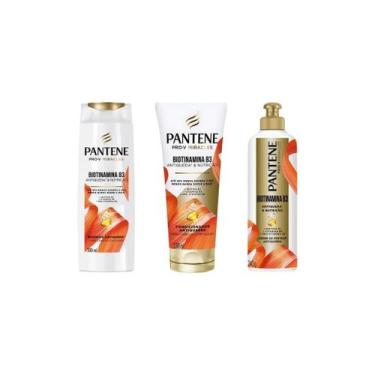 Imagem de Kit Pantene Biotinamina Shampoo 300Ml+Cond 150Ml+Cr Pentear