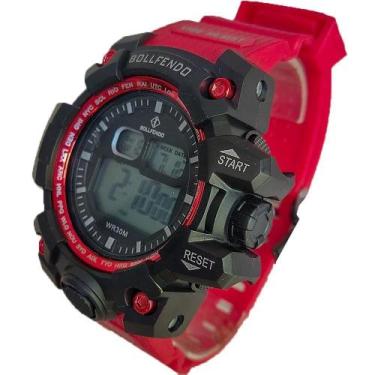 Imagem de Relógio De Pulso Homens Vermelho Digital Bloqueiros Moda Top - Bollfen