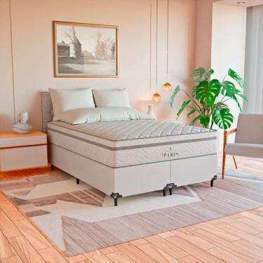 Imagem de Cama Box Casal Bipartido + Colchão Molas Ensacadas Paris - eShop casa,