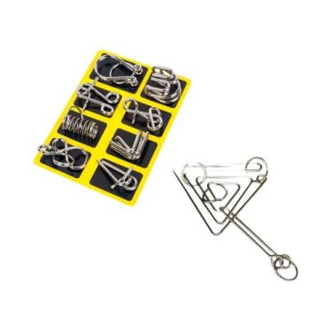 Imagem de Conjunto De Quebra-Cabeças De Metal Montessori Para Adultos, 8 Peças, 