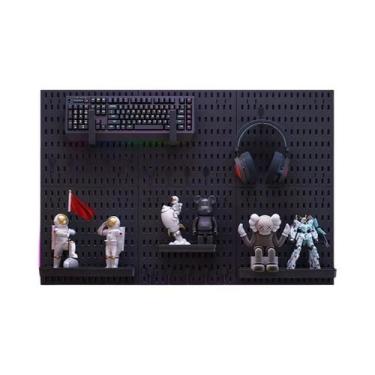Imagem de Pegboard De Parede Sem Furos, Suporte De Armazenamento Multifuncional 