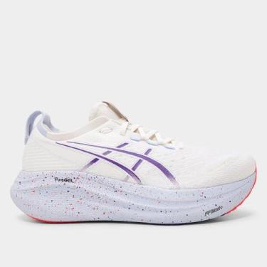 Imagem de Tênis Asics Gel-Nimbus 27 Tokyo Masculino, Bege, Roxo, 42
