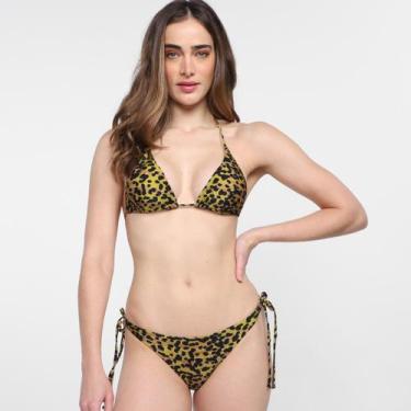 Imagem de Conjunto Biquini Cortininha Com Bojo Phra Yai Fio Duplo Beatriz, Onça,