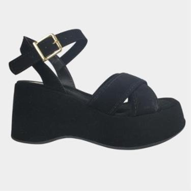Imagem de Sandália Plataforma Badalona Anabela Feminina Confortável-Feminino