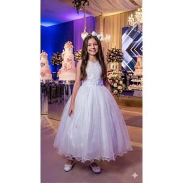 Imagem de Vestido Longo Marie para Meninas - Olivia Branco, Branco, 4