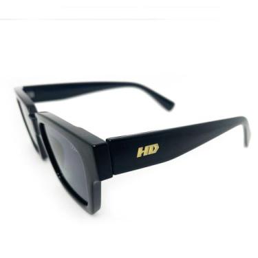 Imagem de Óculos de sol HD Swell All Black com armação e hastes pretas e lentes 