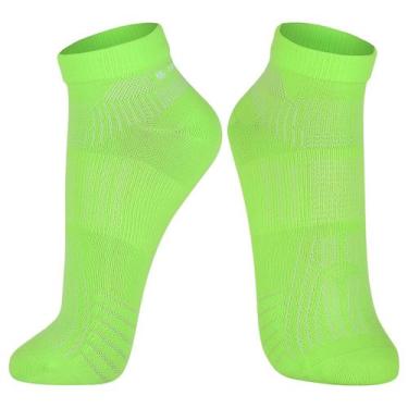 Imagem de Meia Unissex Running Cano Curto Lupo Sport Boston, Verde neon, 41-44