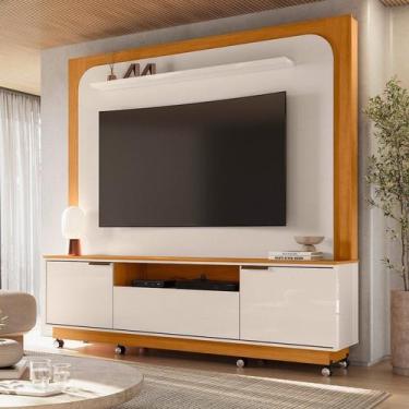 Imagem de Estante para TV e Home Theater até 75 Polegadas 200cmx191,5cm Rodizios