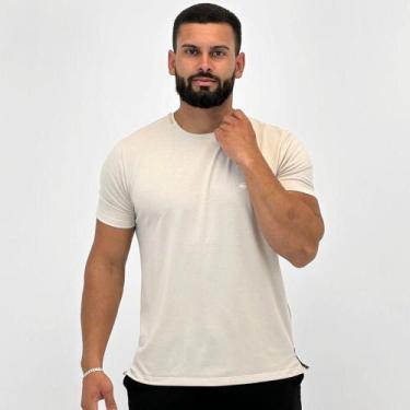 Imagem de Camiseta Sallo Básica Manga Curta Masculina, P, Areia
