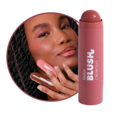 Imagem de Blush Cremoso Stick Rosé 7,5g Dailus Alta Pigmentação e Glow