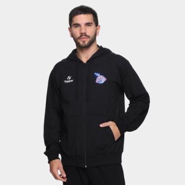 Imagem de Jaqueta Moletom Topper Franca Treino CT Masculina, Preto, P
