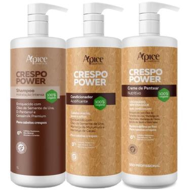 Imagem de Kit Apice Crespo Power Shampoo Condicionador Creme De Pentear Nutritiv