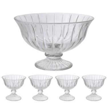 Imagem de Conjunto sobremesa com pé 5 peças para mesa posta - Etilux