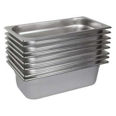 Imagem de 8 Cubas Gastronômica Buffet GN 1/3 150mm Aço Inox Sem Alça - BONSUCESS