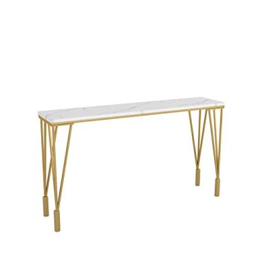 Imagem de KIZQYN Mesa de bar mesa de bar janela de casa varanda mesa alta contra a parede longa mesa de bar de chá de leite, não inclui cadeiras conjunto de mesa de pub (cor: 160 * 40 * 105)