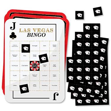 Imagem de Big Dot of Happiness Las Vegas - Bar Bingo Cards and Markers - Casino Party Bingo Game - Set of 18