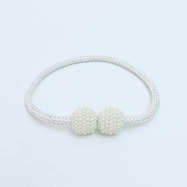 Imagem de Amarrações de cortina Correias e cordas de cortina sem atração magnética sem perfurações para armazenar acessórios de fivela de cortina magnética, T8,1 Pçs