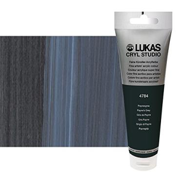 Imagem de Lukas Cryl Studio Artist Acrylics - Qualidade profissional, tintas de secagem rápida - Payne's Grey tubo de 125 ml