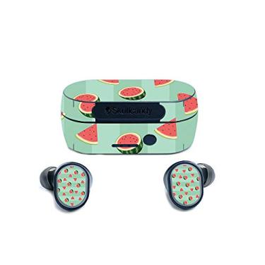 Imagem de MightySkins Skin for Skullcandy Sesh True Wireless Earbuds - Patch de melancia | Capa protetora de decalque de vinil durável e exclusiva | Fácil de aplicar, remover e mudar estilos | Feito nos EUA
