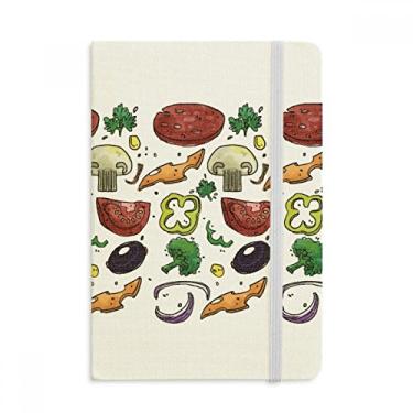 Imagem de Pizza Tomate Foods Pimentas Cebola Caderno Oficial Tecido Rígido Diário Clássico