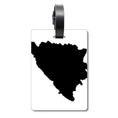 Imagem de Bósnia e Herzegovina Mapa Country Mala Etiqueta de Bagagem para Cartão de Bagagem