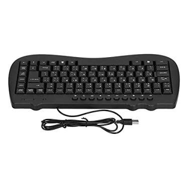 Imagem de Teclado USB, 87 Teclas USB Com Fio, Com Suporte Ajustável, Texto Impresso Claro, Não Desbota, para Laptop e Computadores de Mesa (árabe)