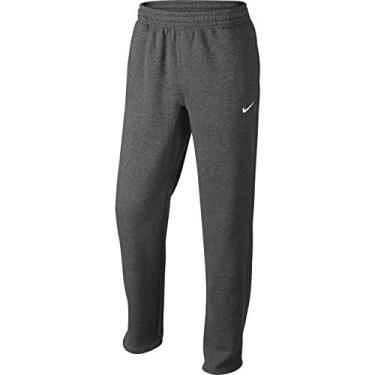 Imagem de Nike Club Swoosh Men's Fleece Sweatpants Pants Classic Fit, XX-Large - Challenge Charcoal Grey/White
