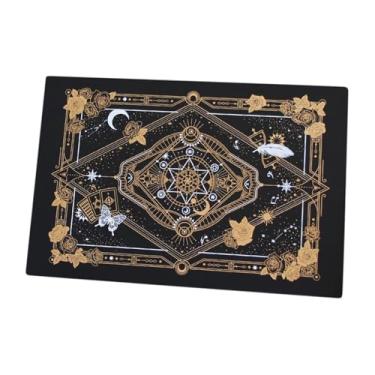 Imagem de Deevoka Tapete de corte de costura tapete de mesa antiderrapante dupla face artesanato placa de corte tapete artesanal para patchwork costura, Ouro Preto 44x30cm