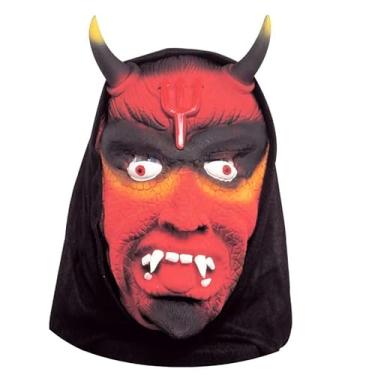 Imagem de Máscara Diabo Tridente Lucifer Fantasia Halloween Assutadora Carnaval Teatro
