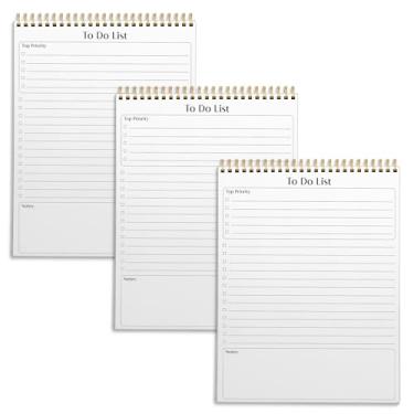 Imagem de Better Office Products Bloco de notas para fazer na lista, 21,6 cm x 28 cm, bloco de notas de planejamento, 50 folhas, espiral dupla, organizador de lista de verificação de produtividade da agenda
