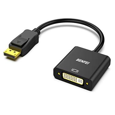 Imagem de BENFEI DisplayPort para DVI, adaptador DP para DVI banhado a ouro (macho para fêmea) compatível com Lenovo, Dell, HP e outras marcas