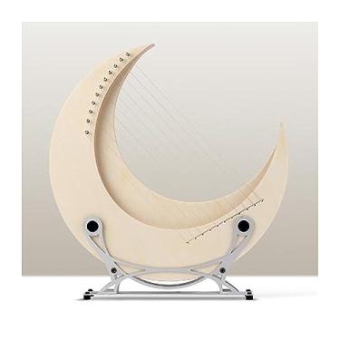 Imagem de Mini harpa de lira lunar 11 cordas Laiyacin instrumento portátil para iniciantes com suporte instrumento musical (A)