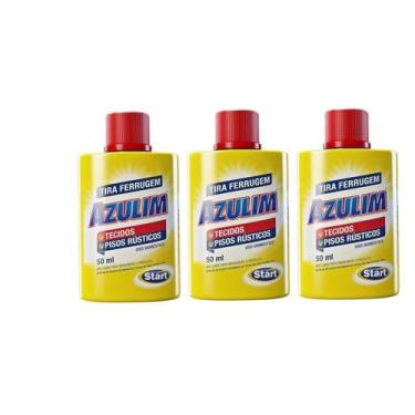 Imagem de Kit com 3 Tira Ferrugem De Pisos E Tecidos Azulim 50ml