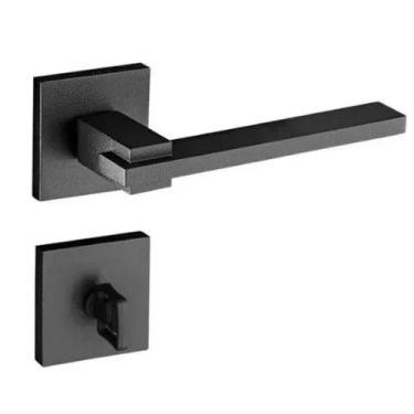 Imagem de Fechadura Nina Preto Texturizado para Banheiro Pado 221-55mm