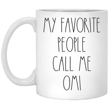 Imagem de Caneca de café Omi - My Favorite People Call Me Omi, inspirada em Omi Rae Dunn, estilo Rae Dunn, aniversário - Feliz Natal - Dia das Mães, xícara de café Omi 325 ml