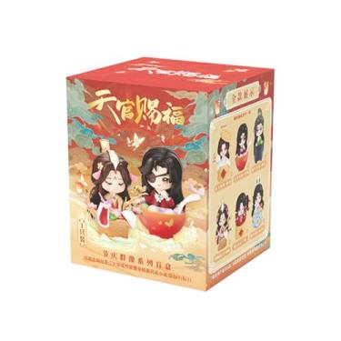 Imagem de RZAHUAHU Heaven Official Blessing Hua Cheng Xie Lian Chibi Figure Holiday Edition Blind Box Anime Gift (individual (aleatório))